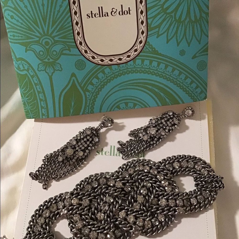 Stella and Dot Petra braided bracelet and earrings